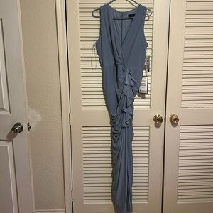 Blue maxi gown, size 14, brand new. Brand name is Betsy and Adam.